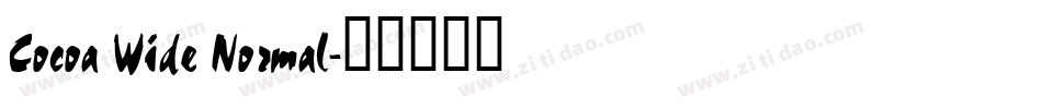 Cocoa Wide Normal字体转换